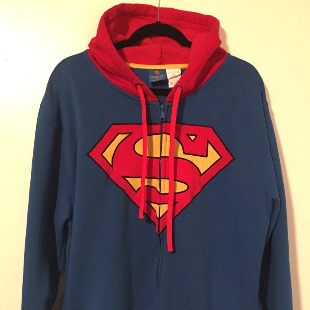 Superman Jacket Hoodie Men's 2XL